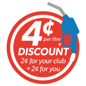 United UP Community: 2 cents per litre for you plus 2 cents per litre towards the club rebate, subject to the annual threshold.